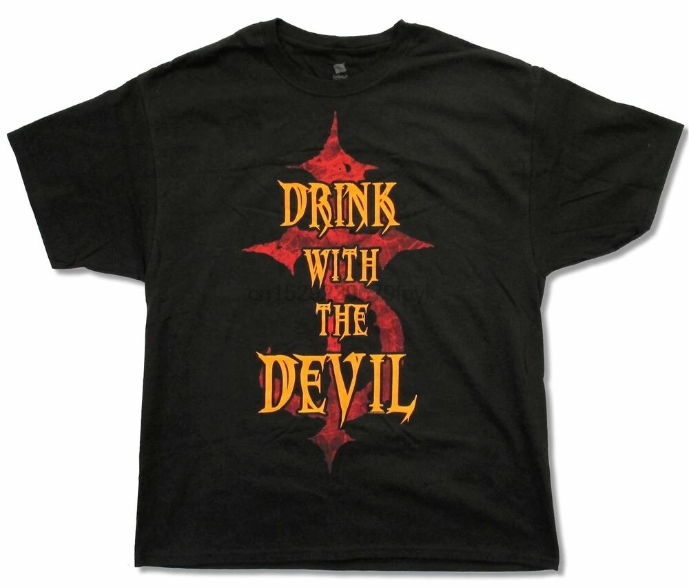 Черная футболка Devildriver Drink With The Devil новая официальная металлическая лента |