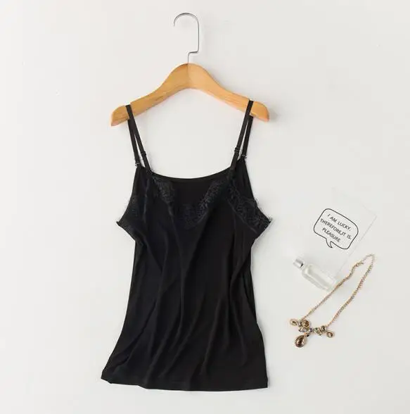 Black Лето натуральный шелк женский короткий Топ однотонный внутри открытая спина Повседневный v-образный вырез ресницы сбоку натуральный шелк слинг для девушек - Цвет: Black