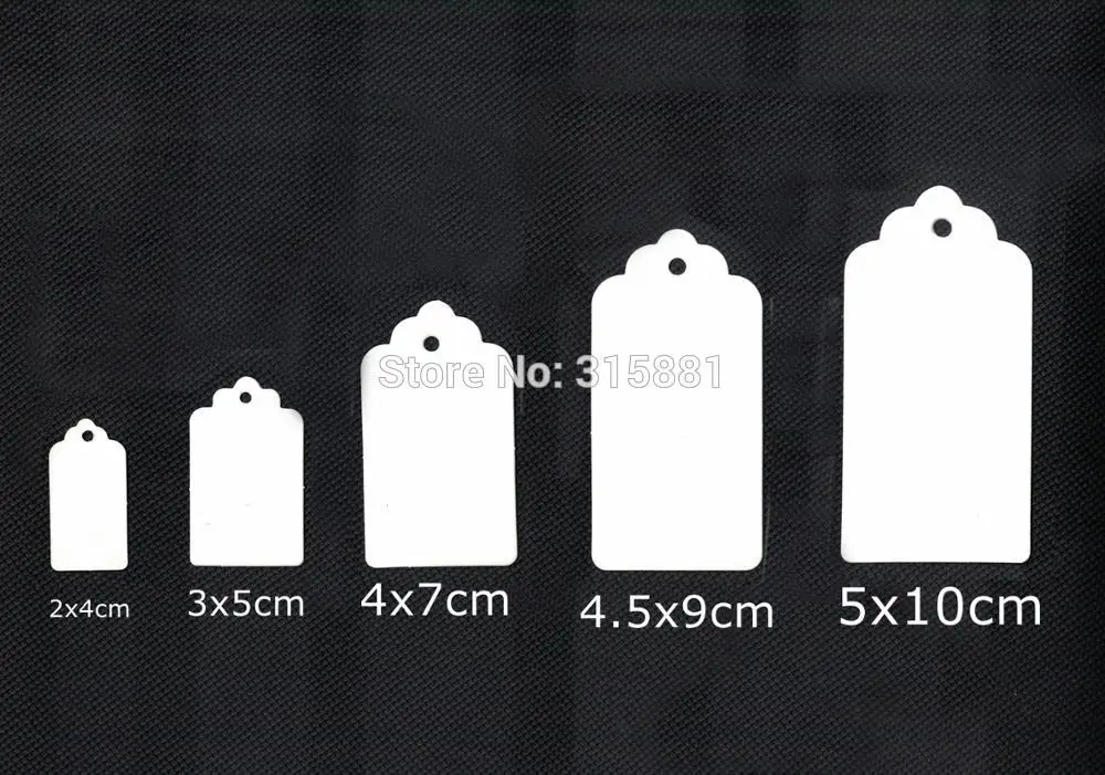 Kraft Gift Tags Scalloped Edge Wedding Party Paper Tag Price Label Hang Tag 100pcs/lot