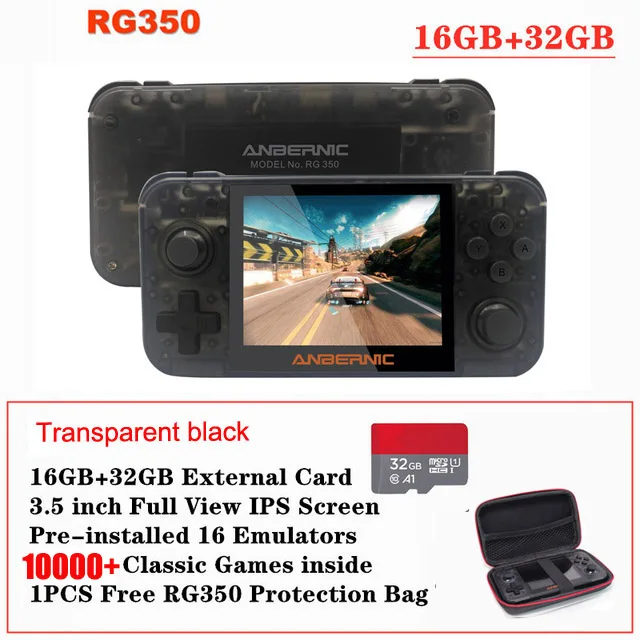 RG350 Retro Game Console 3.5 inch IPS Screen 32GB 10000+ games ps1 game 64bit opendingux 18 Emulato