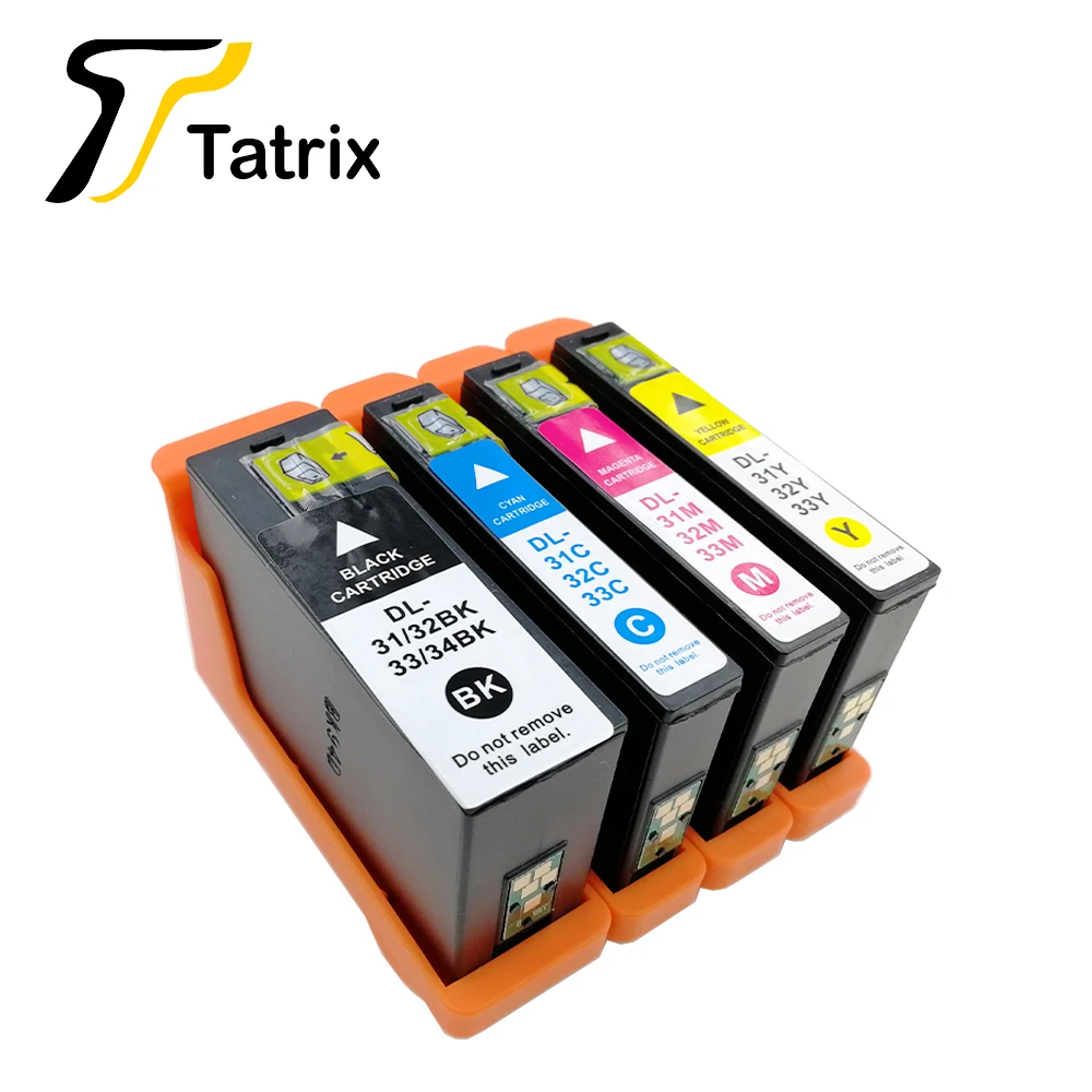 Tatrix совместим с Dell 31 32 33 34 DELL31 DELL32 DELL33 DELL34 DELL31/32/33/34 чернильные картриджи