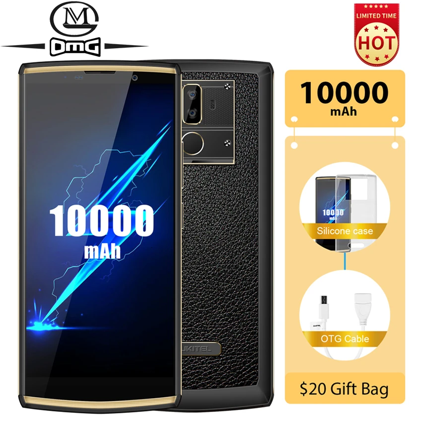 

OUKITEL K7 Pro cellphone 10000mAh mobile cell phone android 9.0 4G smartphone MT6763 Octa Core 4GB+64GB fast chargin phones