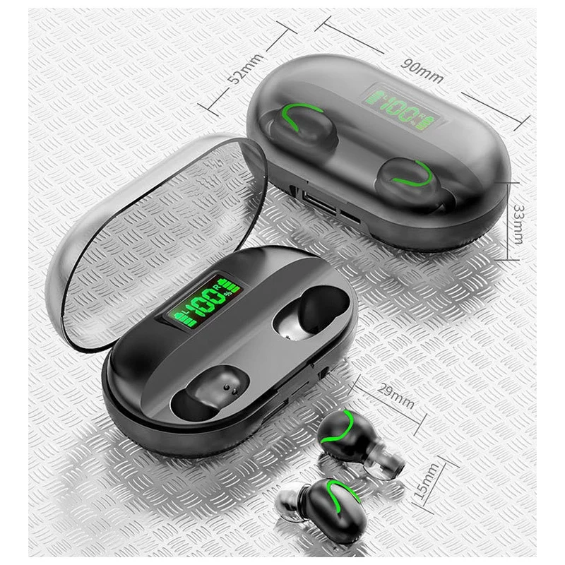 Bluetooth 5 0 TWS Wireless Bluetooth Earphones Hifi Stereo Sports with Led Display Power Bank Charging Box