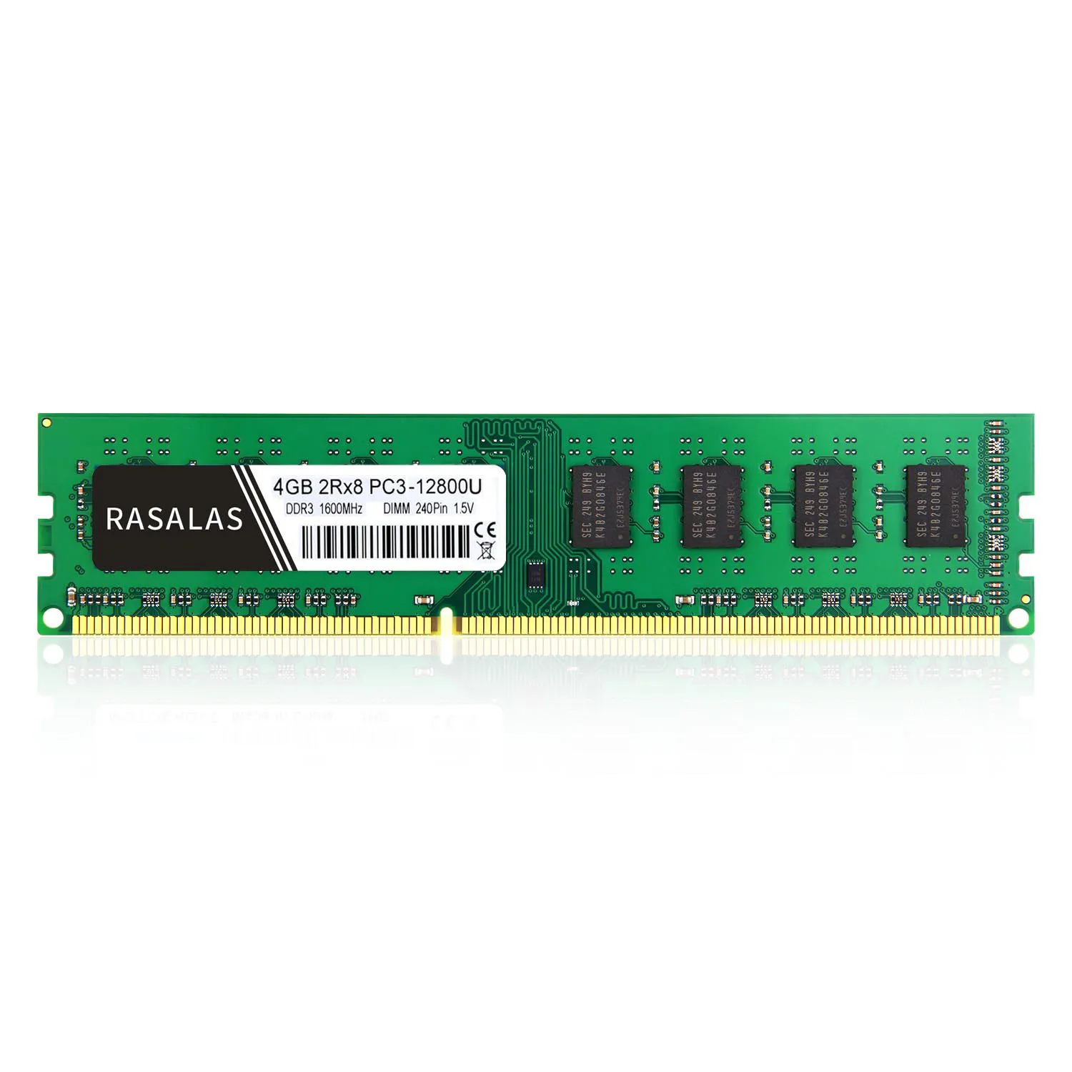 Rasalas 4 Гб ОЗУ DDR3 2Rx8 PC3-12800U DDR3 1600 МГц 1,5 В DDR3L 1,35 в 240Pin NO-Ecc DIMM Настольный ПК ram полностью совместимая память