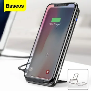

Baseus 10W 2/3-Coils Qi Wireless Charger For iPhone 11 Pro Max Xr Samsung S10 S9 Fast Wireless Charging Pad Docking Dock Station