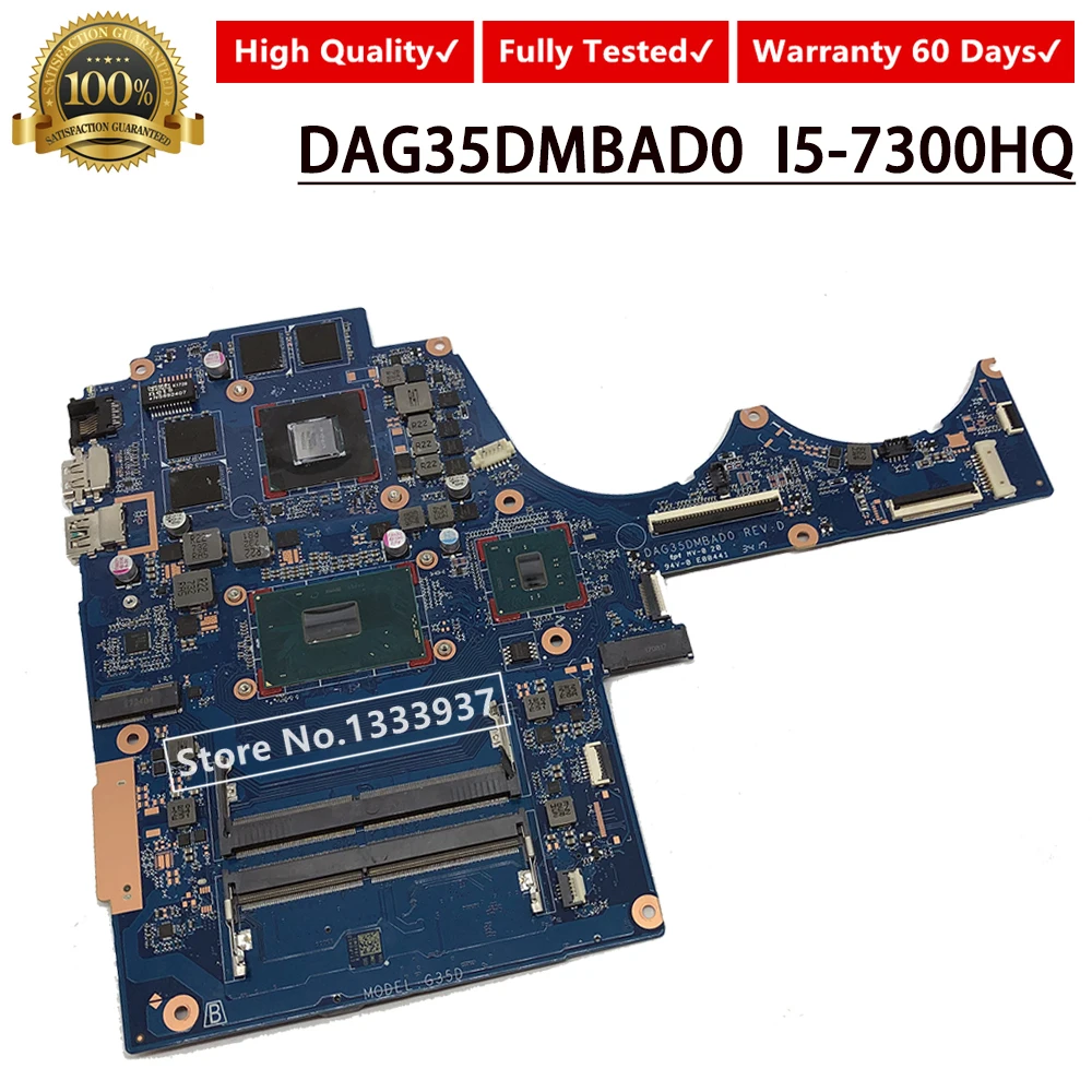 DAG35DMBAD0 материнская плата для ноутбука HP Pavilion ноутбук 15-AX 15-BC Материнская i5-7300HQ SR32S |