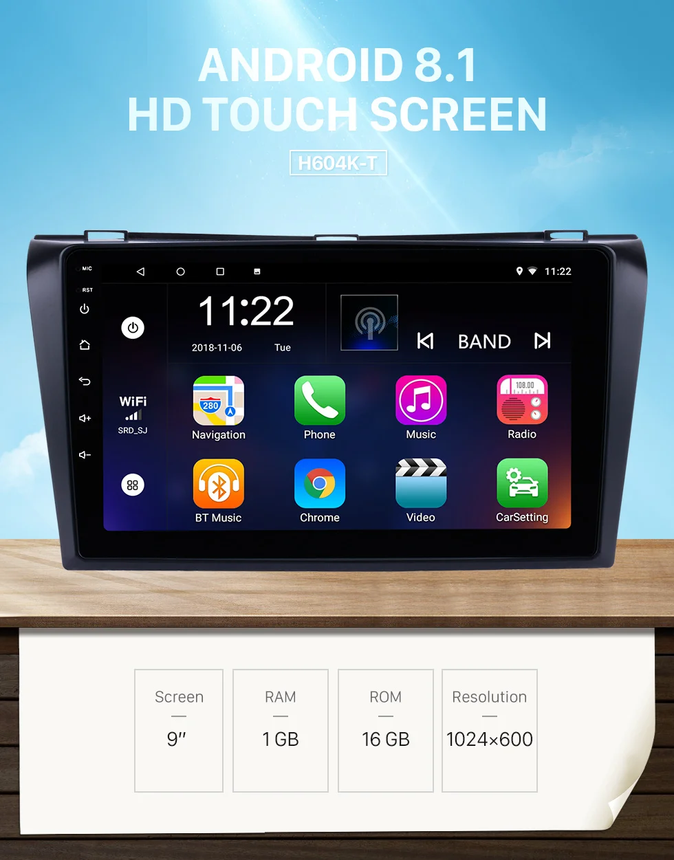 Cheap Harfey Car GPS Navi Android9.0 Stereo HD 2Din 9" Autoradio For Mazda 3 Quad-core 2004 2005 2006 2007 2008 2009 Multimedia Player 0