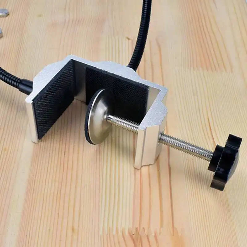 Bench Vise Aluminum Table Clamp Soldering Iron Holder Soldering Station Pcb Fixture Helping Hands With 2 Flexible Arms