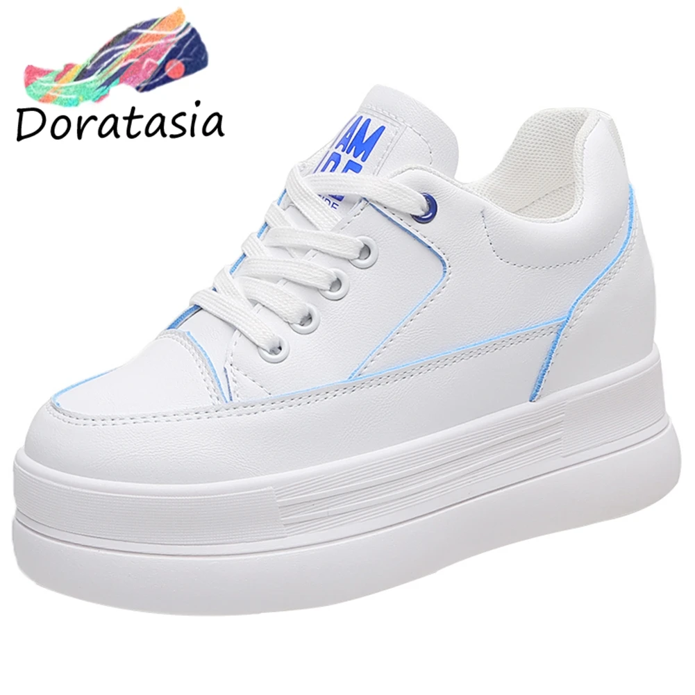

DORATASIA New On Sale Girl Fashion Mixed Colors Lace Up Flats Flat Platform Flats Women 2020 Casual Party Soft Shoes Woman