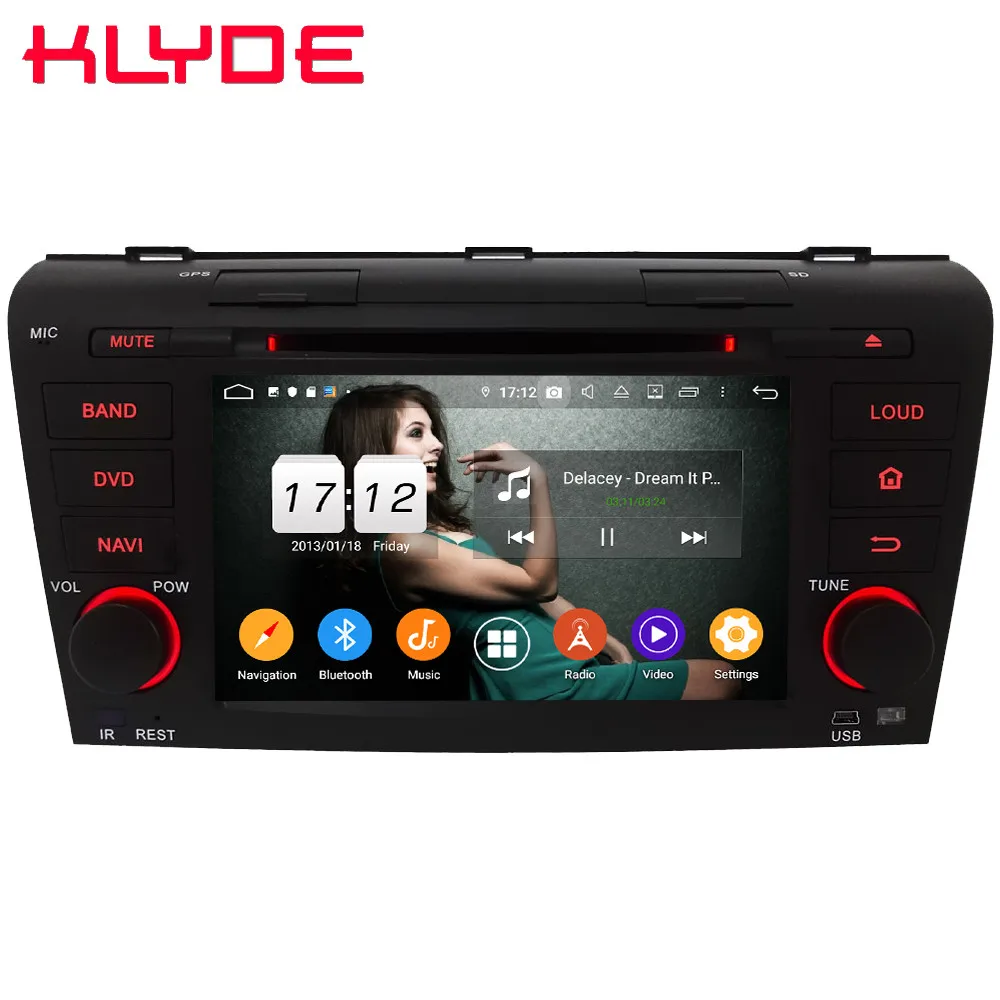 Klyde 4G wifi Android 9,0 Восьмиядерный 4 Гб ОЗУ 64 Гб ПЗУ DSP BT автомобильный DVD мультимедийный плеер радио gps ГЛОНАСС для Mazda 3 2004-2009