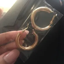 Модные ювелирные изделия, позолоченные 4 мм толщина, маленькие серьги-кольца для женщин, девушек и мужчин