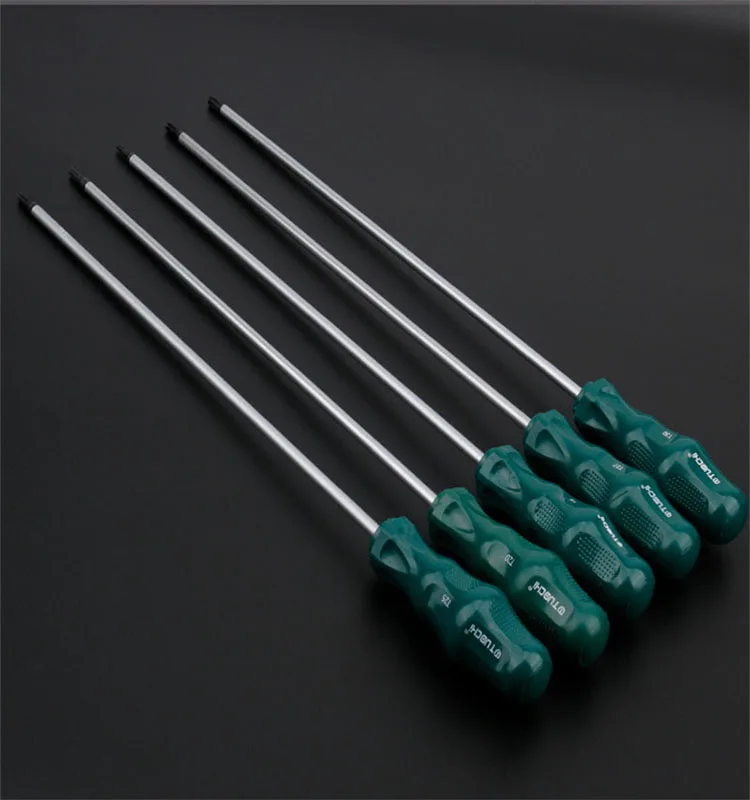 Tournevis Torx Extra Long 400 Mm - Embout Magnétique T25, Poignée Ergonomique, Acier Chrome Vanadium