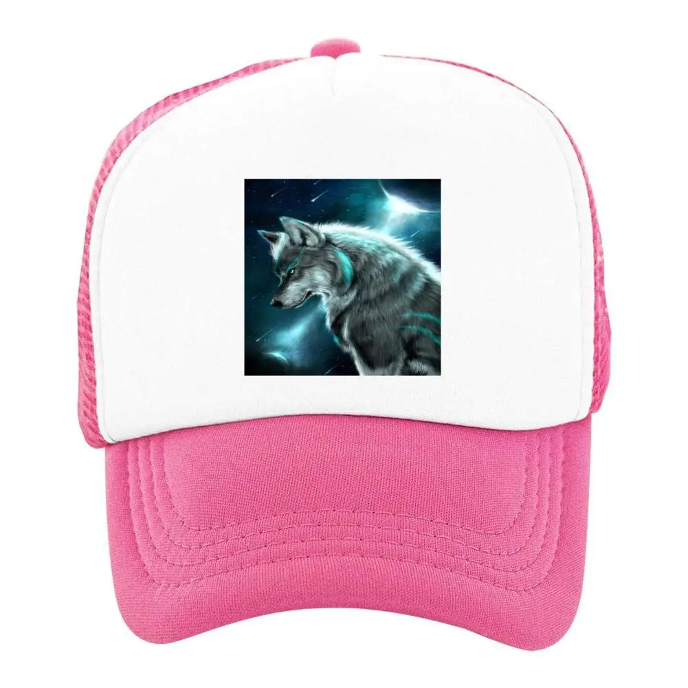 Луна племя горный волк Лето Защита от солнца для детей, бейсбольная сетка шляпа для мальчиков и девочек
