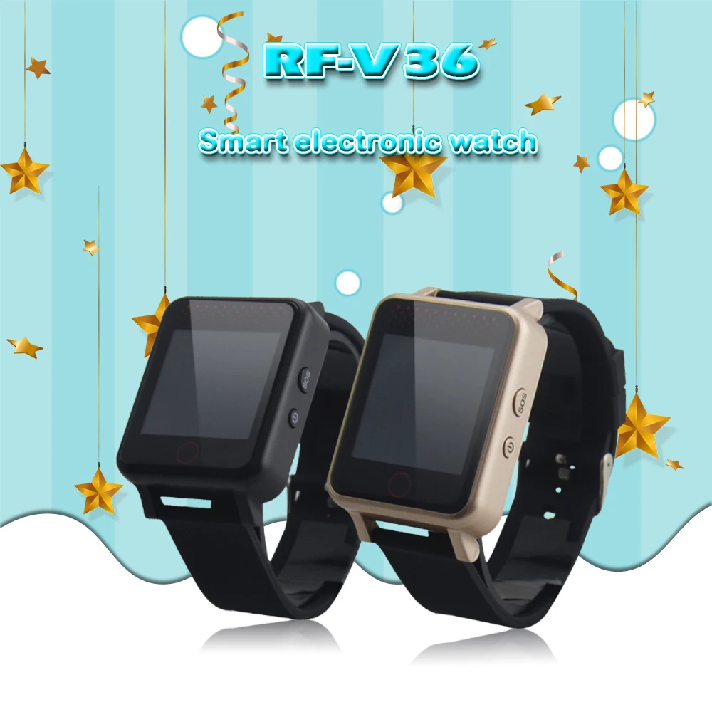 

RF-V36 GPS Watch Tracker for Elederly Kids GPS LBS WiFi Tracking Heart Beat&Blood Pressure&Seedntariness Reminder Phone Locator