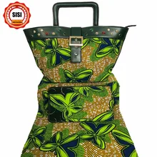SISI специальный африканский дизайн восковой сумки набор, африканская ткань для печати женские соответствующие 6 ярдов гарантия настоящий воск хлопок