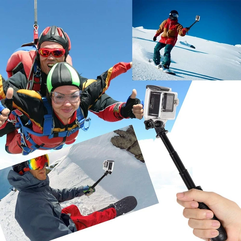 Мини телескопический шест палка для селфи штатив ручной монопод для GeekPro/GoPro HD Hero 7 6 5 4 3+ 3 2 1, iPhone, samsung Galaxy, AKA