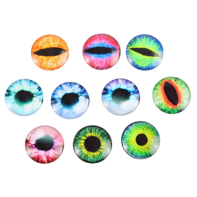 

10pcs Colorful 10/16/20MM Plastic /Glass Dolls Eye DIY Crafts Eyes For Children Toy Dinosaur Animal Eye Accessories
