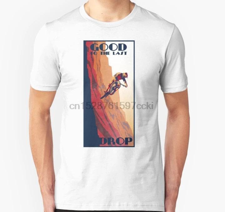 Мужская футболка в стиле ретро плакат для горного велосипеда унисекс с принтом