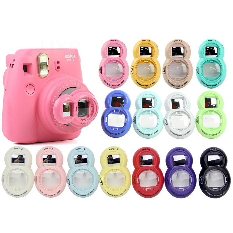 Film Camera Close-up Lens with Selfie Mirror for FujiFilm Instax Mini 9 Instax Mini 8 7s Instant Film Photo Camera