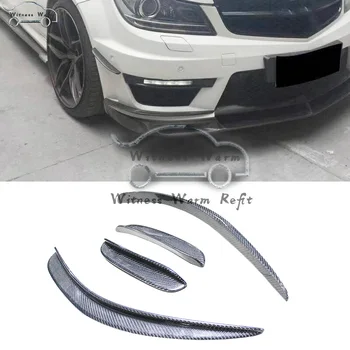 

Carbon Fiber front bumeper Side Air Fenders Vents Trims wind knife For Benz C Class W204 C63 AMG front air knife 2012 2013 2014