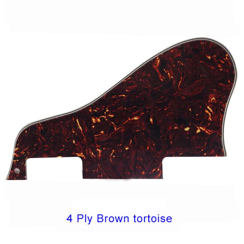 4 Ply brown tortoise Pleroo на заказ гитара pickgaurd для одного отверстия ES 335 короткая Джаз Archtop гитара накладка царапина пластина - Цвет: 4 Ply brown tortoise