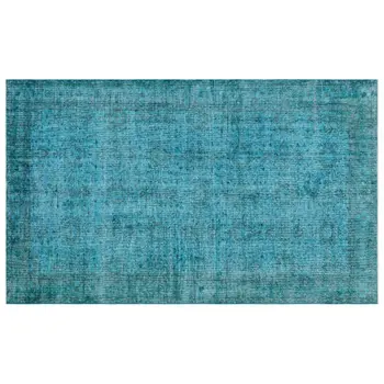 

Handmade Turquoise Vintage Overdyed Turkish Area Rug 170x280 Cm-5'7''X9'2''