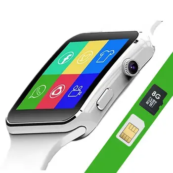

X6 Smart Watch Men Support SIM TF Card Camera Smartwatch Bluetooth Dial with Camera Touch Screen for IPhone Xiaomi Android IOS
