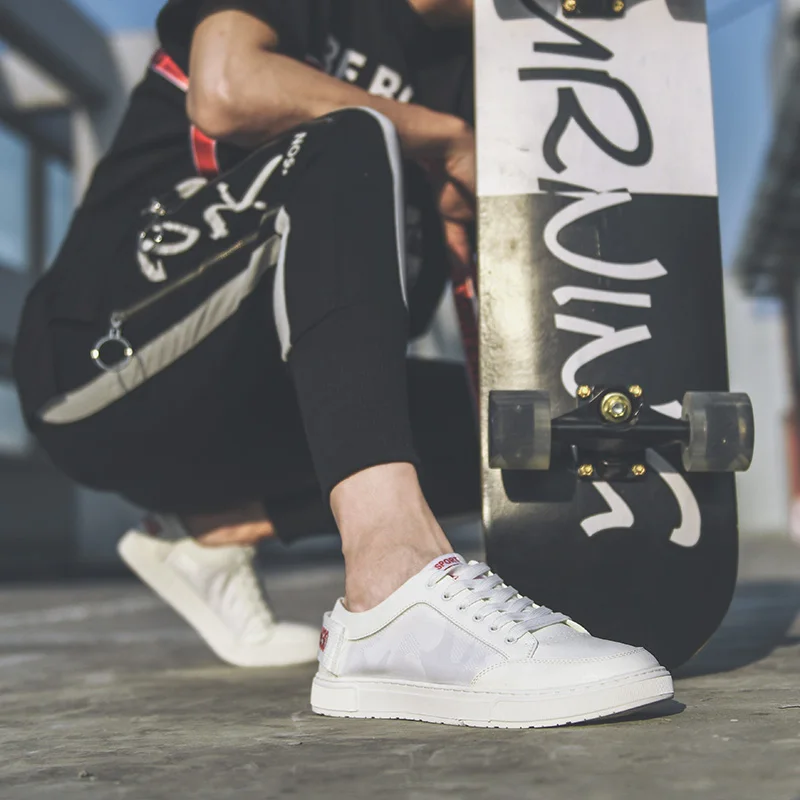 New Mens Shoes High Quality Skateboard Shoes Breathable Walking Sneakers Comfortable Soft Flat Shoes красовки мужские