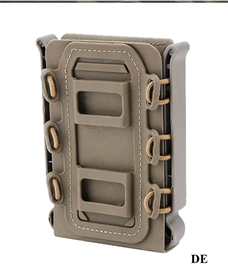 Tactical Soft Shell Handgun Magazine Pouch Carrier Holster with Molle Clip for 5.56 7.62 M4