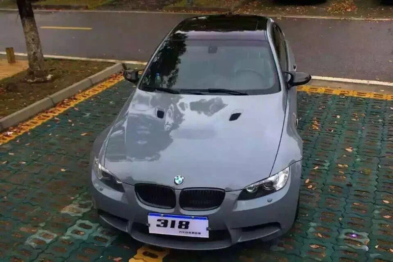 Cement Grey Glossy Vinyl Wrap Sticker-9