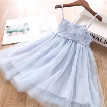 

girls princess dress 2020 summner new rose strapless tulle party dresses kids dress for girl wholesale