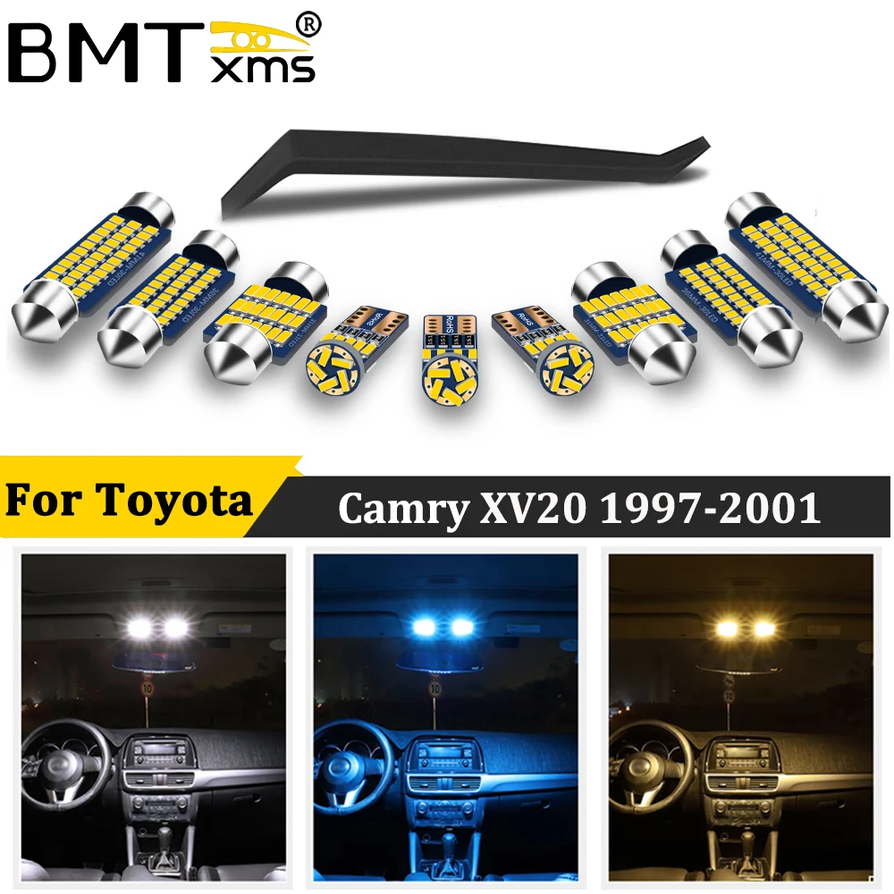 BMTxms 10 шт. Canbus для Toyota Camry XV20 1997-2001 Автомобильный светодиодный Интерьер Карта Купол