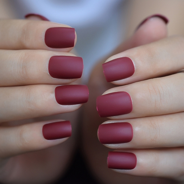 Nude Color Press On Nails Marble White Artificial False Nails Square Short Glossy Pattern Tips with Glue Sticker