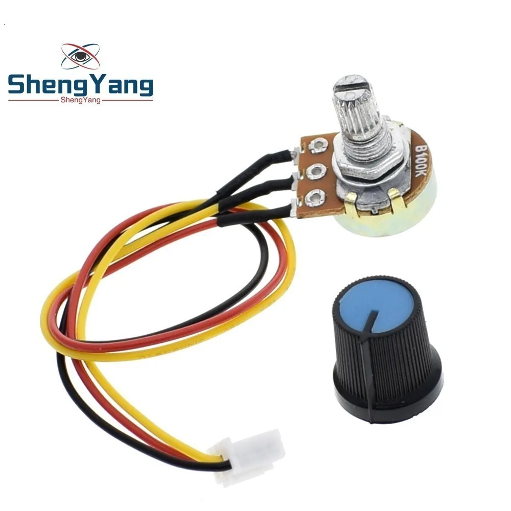 ShengYang 1 шт. WH148 потенциометр B10K B100K регулятор скорости переключатель управления XH2.54 3P линейная ручка управления