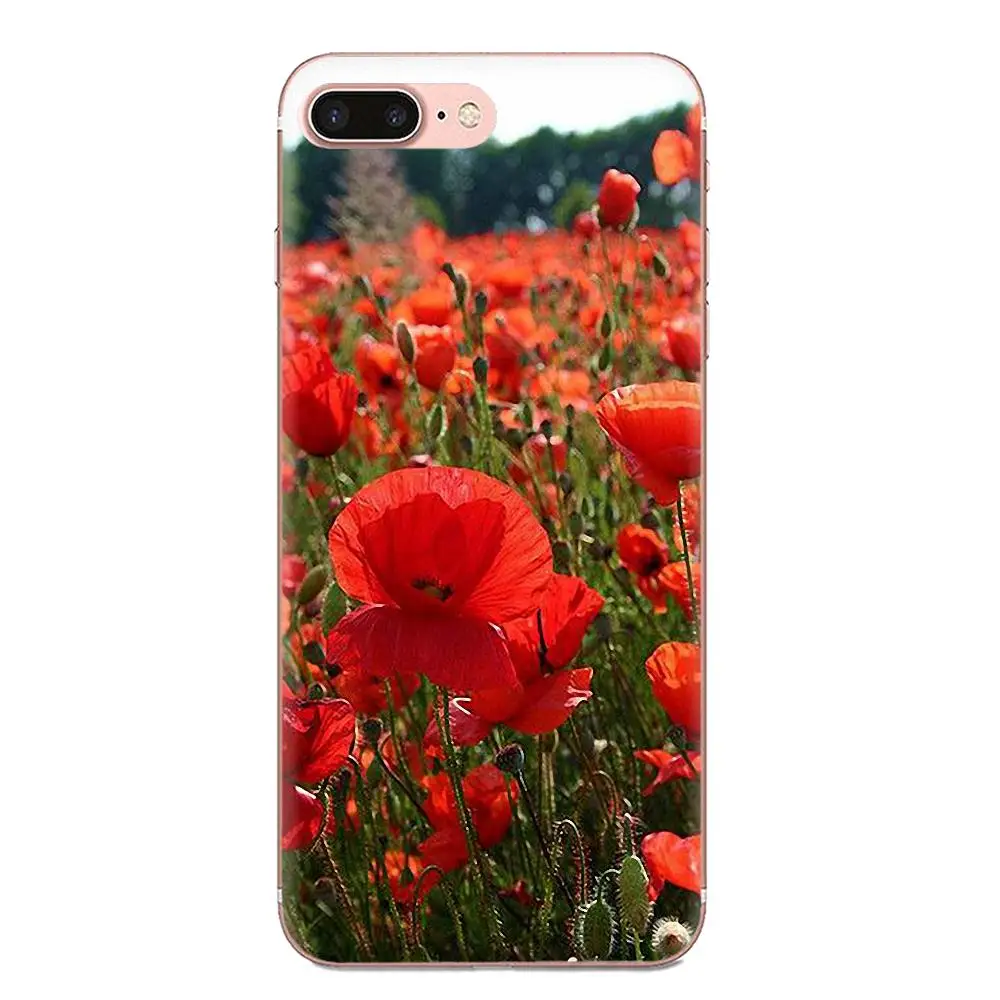 Красной кукурузы картина с изображением цветков мака для Galaxy J1 J2 J3 J330 J4 J5 J6 J7 J730 J8 mini Pro Мягкий корпус для мобильного телефона