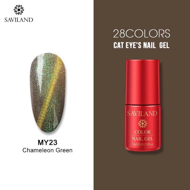 7ml MY23 SAVILAND Гель-лак для кошачьих глаз Хамелеон звездное небо Магнитный замачивающийся УФ светодиодный Гель-лак для ногтей Гель-лак сделай сам - Цвет: 7ml MY23