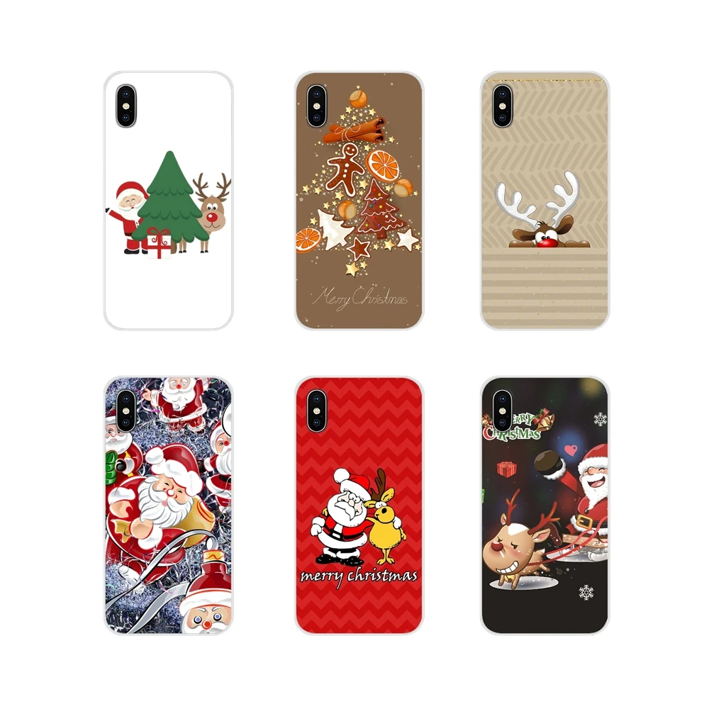 С Новым годом мультфильм Санта Клаус лось Модный чехол для Samsung Galaxy S3 S4 S5 Mini S6 S7 Edge