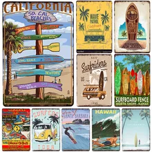 California металлическая пластина Оловянная табличка металлическая винтажная декоративная металлическая вывеска металлический плакат домашний бар паб кафе украшение винтажные плакаты