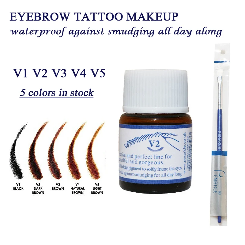 Germany Penakle Long Lasting Eyebrow Tattoo Makeup Waterproof & Sweat Proof Temporary Eyebrow Enhancer Set with Original Brush
