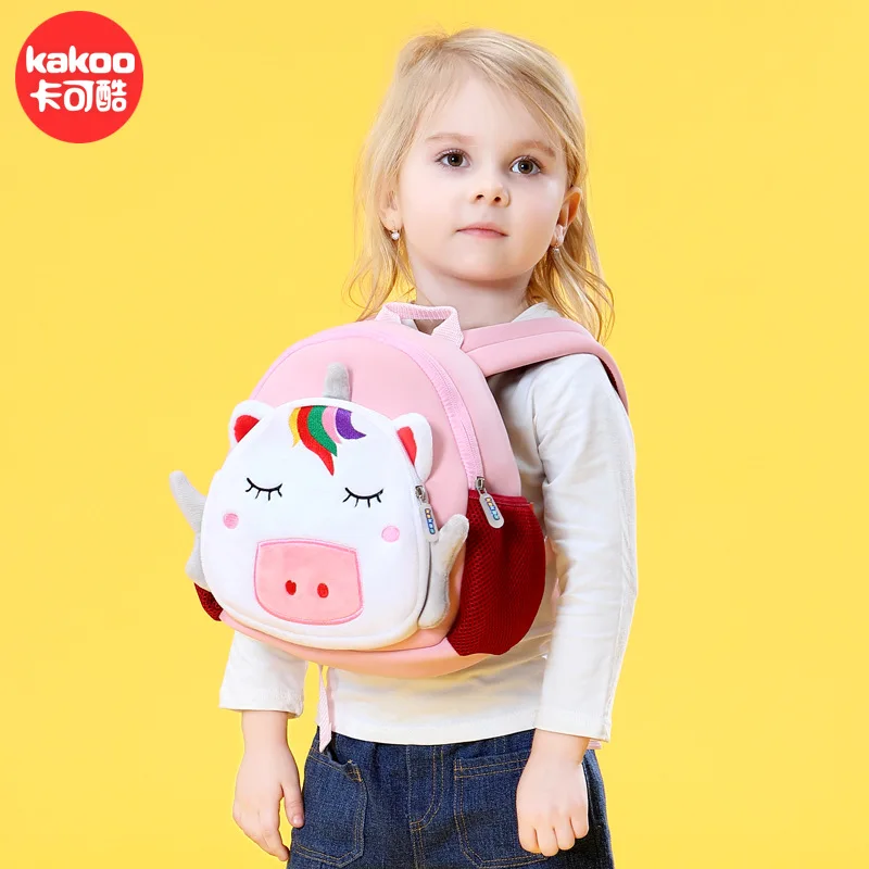 

CHILDREN'S Cartoon but Lettering Logo plus Neoprene Anti Lost Backpack CHILDREN'S 2-4 Years Old Men And Women Shoulder School Ba