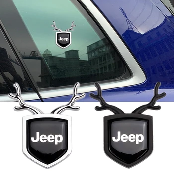

Car Styling 3d Deer Shape Stickers For Jeep Wrangler Grand Cherokee Commander Liberty Compass Auto Body Side Badge Decoration