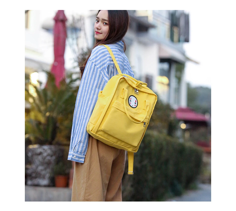 Herald Fashion Women Backpack Casual Student Bag for School Teenagers Girl Ladies Canvas Fabric Backpack Female Bookbag Mochila