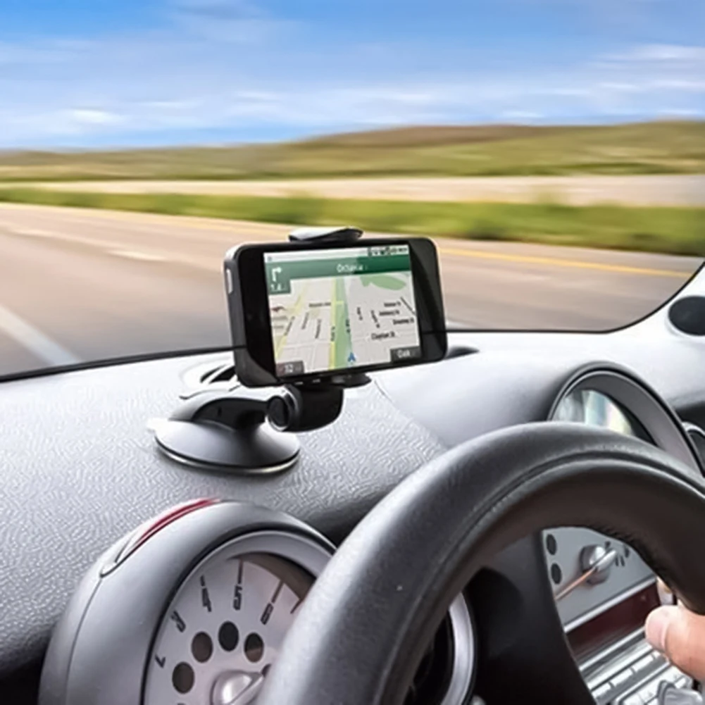 Универсальный Автомобильный кронштейн с поворотом на 360 градусов на приборную панель автомобиля, крепление на лобовое стекло, держатель для мобильного телефона, подставка для мобильного телефона