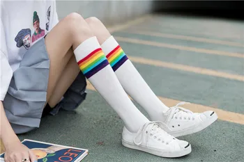 

LEMON REPUBLIC Knee High Socks sexy Long Compression Thigh High Socks Harajuku Kawaii Girl Thin Stockings for Woman Gift Hosiery
