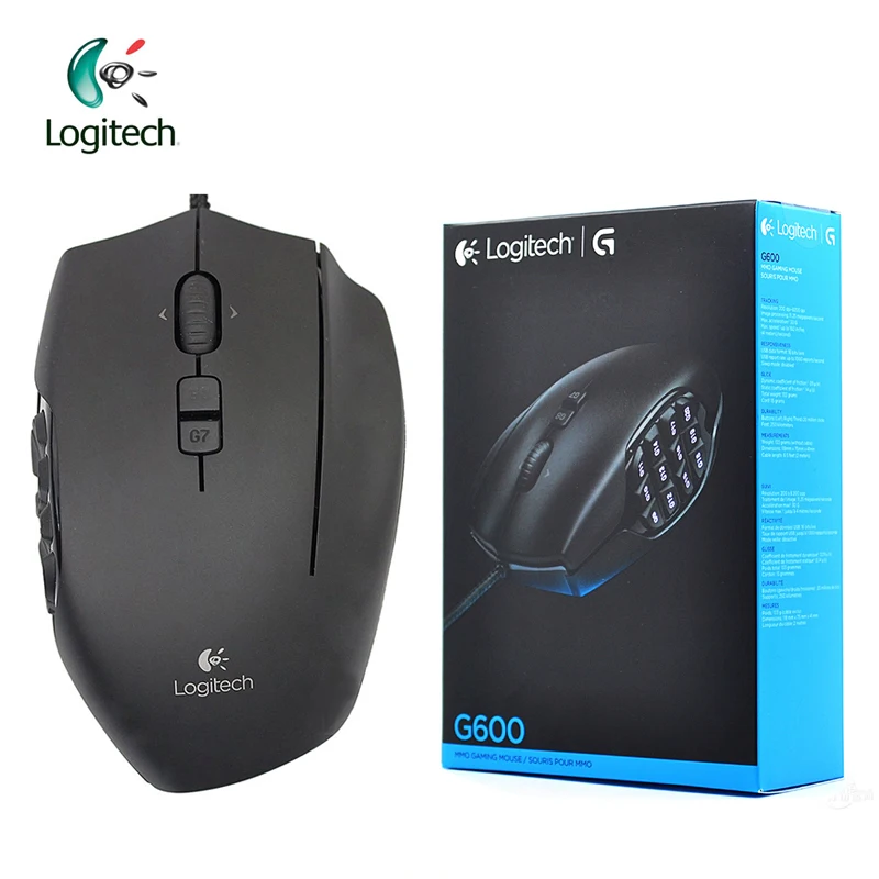 

Logitech G600 MMO Wired Gaming Mouse 8200DPI Opticali Genuine 17 Programmable Buttons Laptop PC Gamer Mouse Official Agency Test