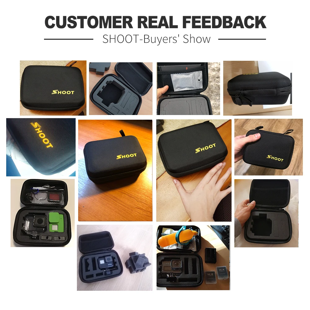 SHOOT Portable Small EVA Action Camera Case for GoPro Hero 9 8 7 5 Black Xiaomi Yi 4K Sjcam Sj4000 Eken H9r Box Go Pro Accessory-5