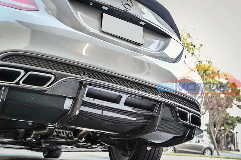 Задний диффузор из настоящего углеродного волокна для Benz W205 C-Class C63/S AMG Sedan 2015UP M128
