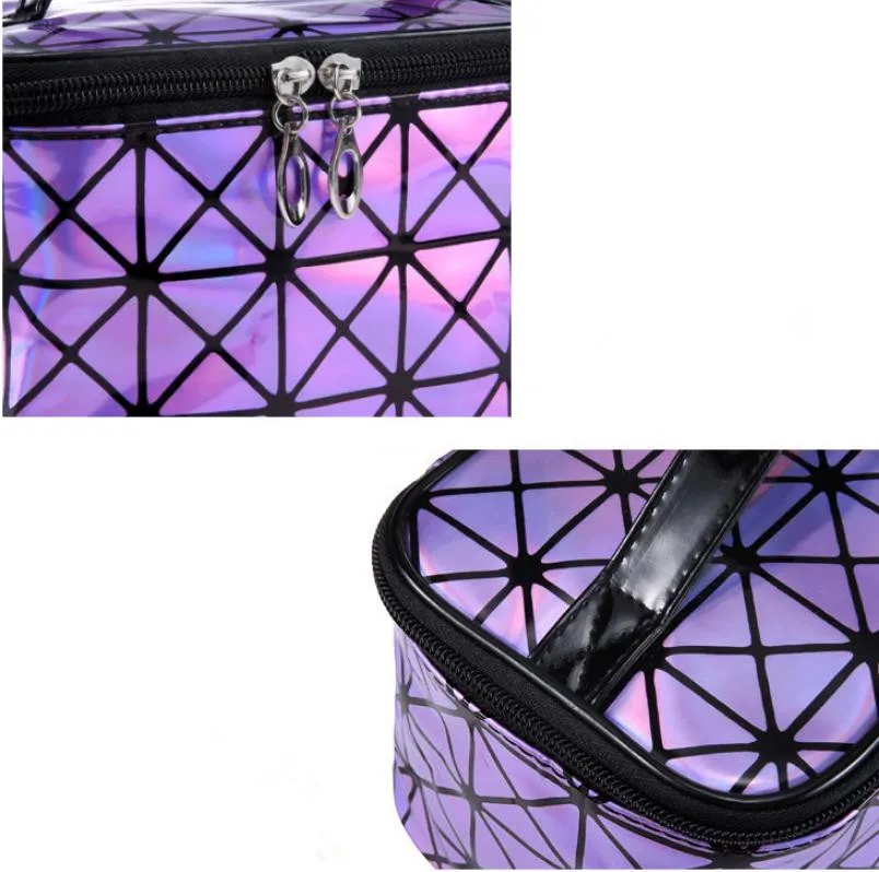 Модная 3D лазерная дорожная водонепроницаемая сумка для хранения Женская косметическое нижнее белье Портативная сумка в подарок