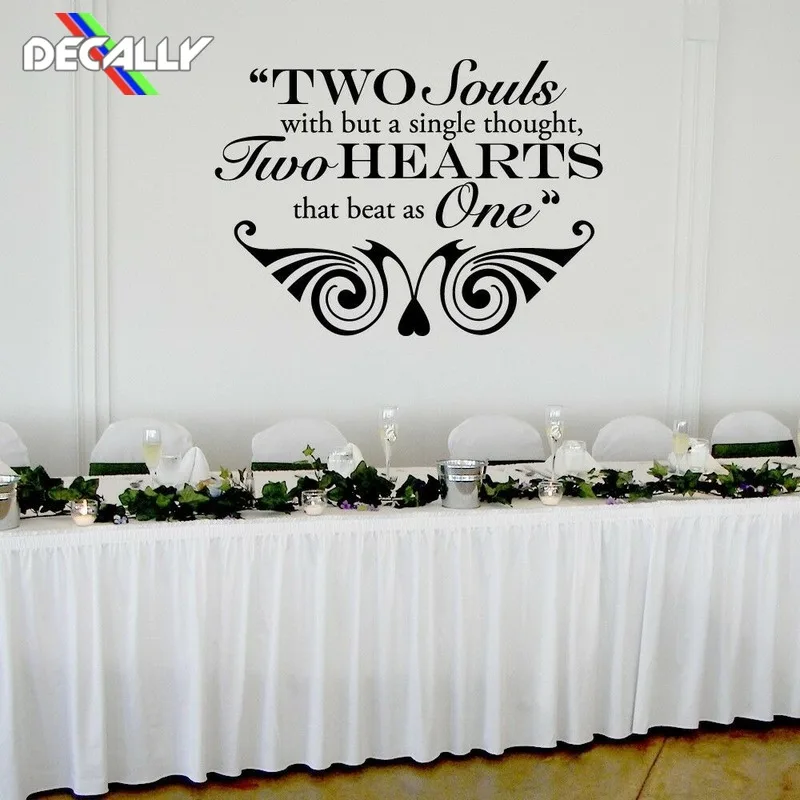 Наклейки Decally Happy Weding для настенной доски применяются свадебного украшения можно