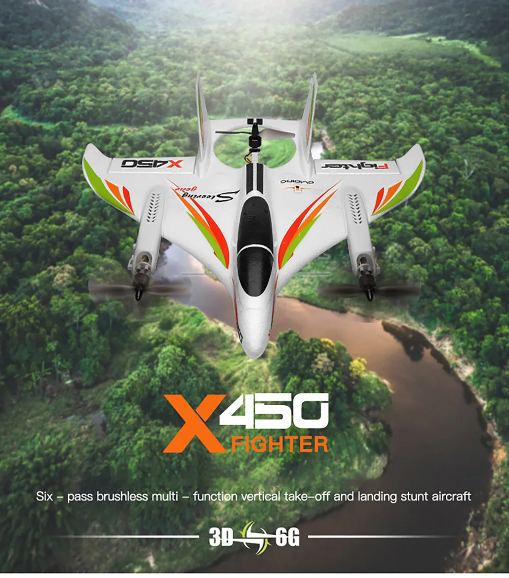 CEVENNESFE XK X450 Rc самолет 2 4G пульт дистанционного управления бесщеточный трюк